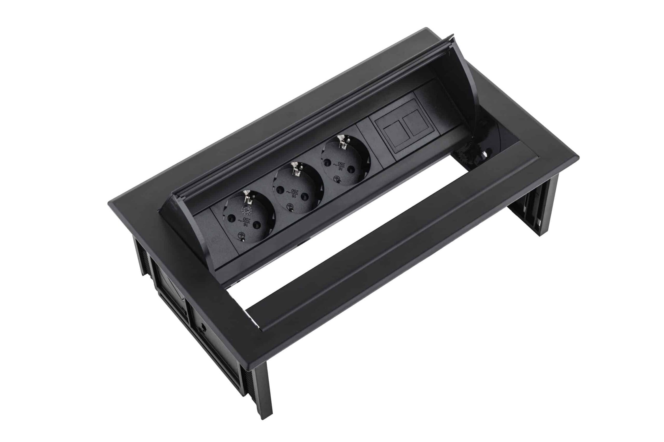 desk in cover die meedraait met klep
