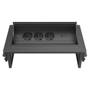 Inbouwstopcontact stekkerdoos Desk In 3x 230V en USB-A/C.