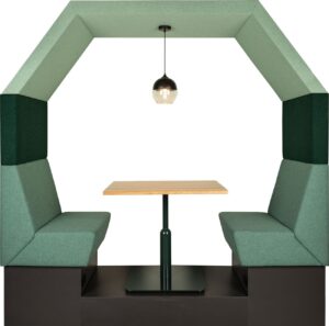 Akoestische werkplek 2 persoons Clubhouse.